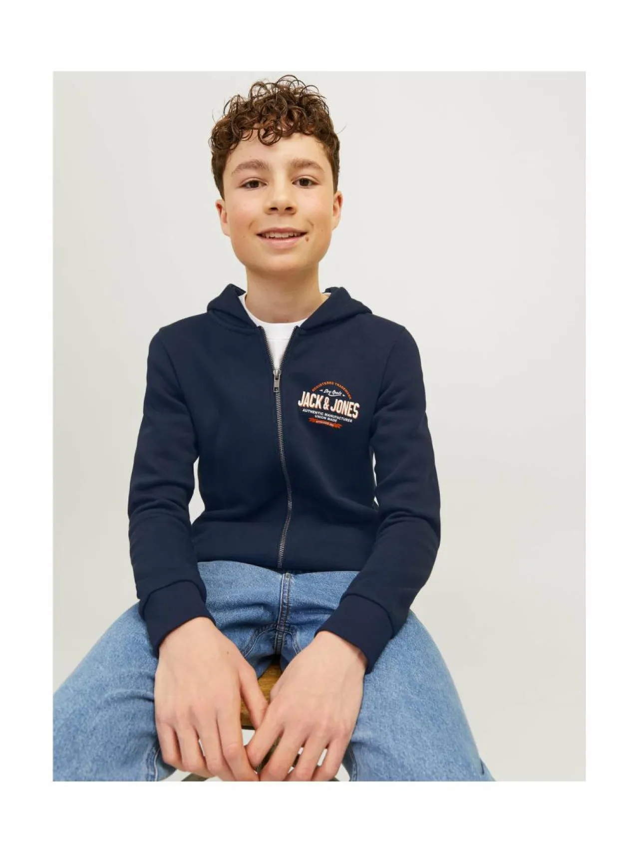 JACK & JONES junior JjElogo Zip -hupullinen collegetakki^ Colleget & Hupparit|Colleget & Hupparit