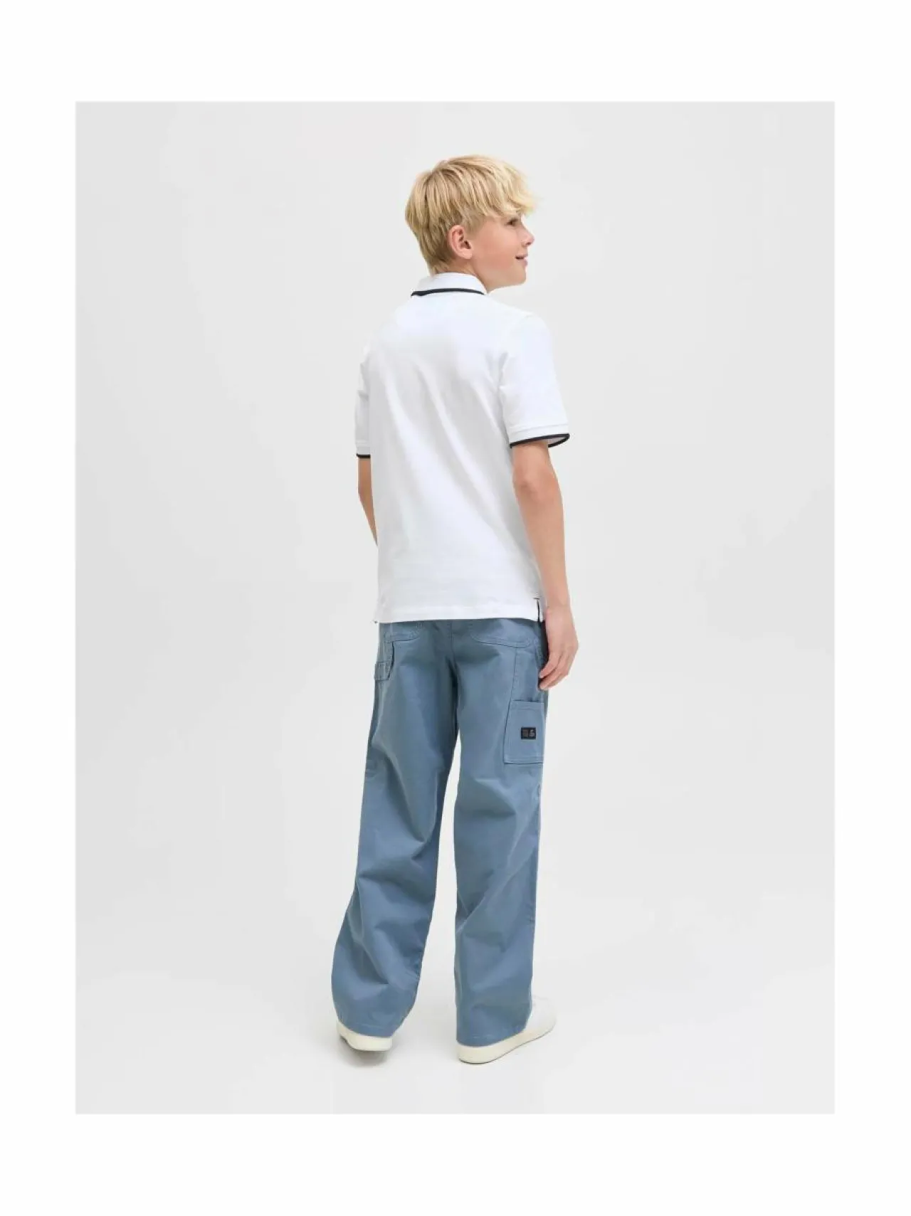 Pitkähihaiset Trikoopaidat|Pitkähihaiset Trikoopaidat<JACK & JONES junior JjePaulos Polo -pikeepaita WHITE DETAIL:SLIM FIT