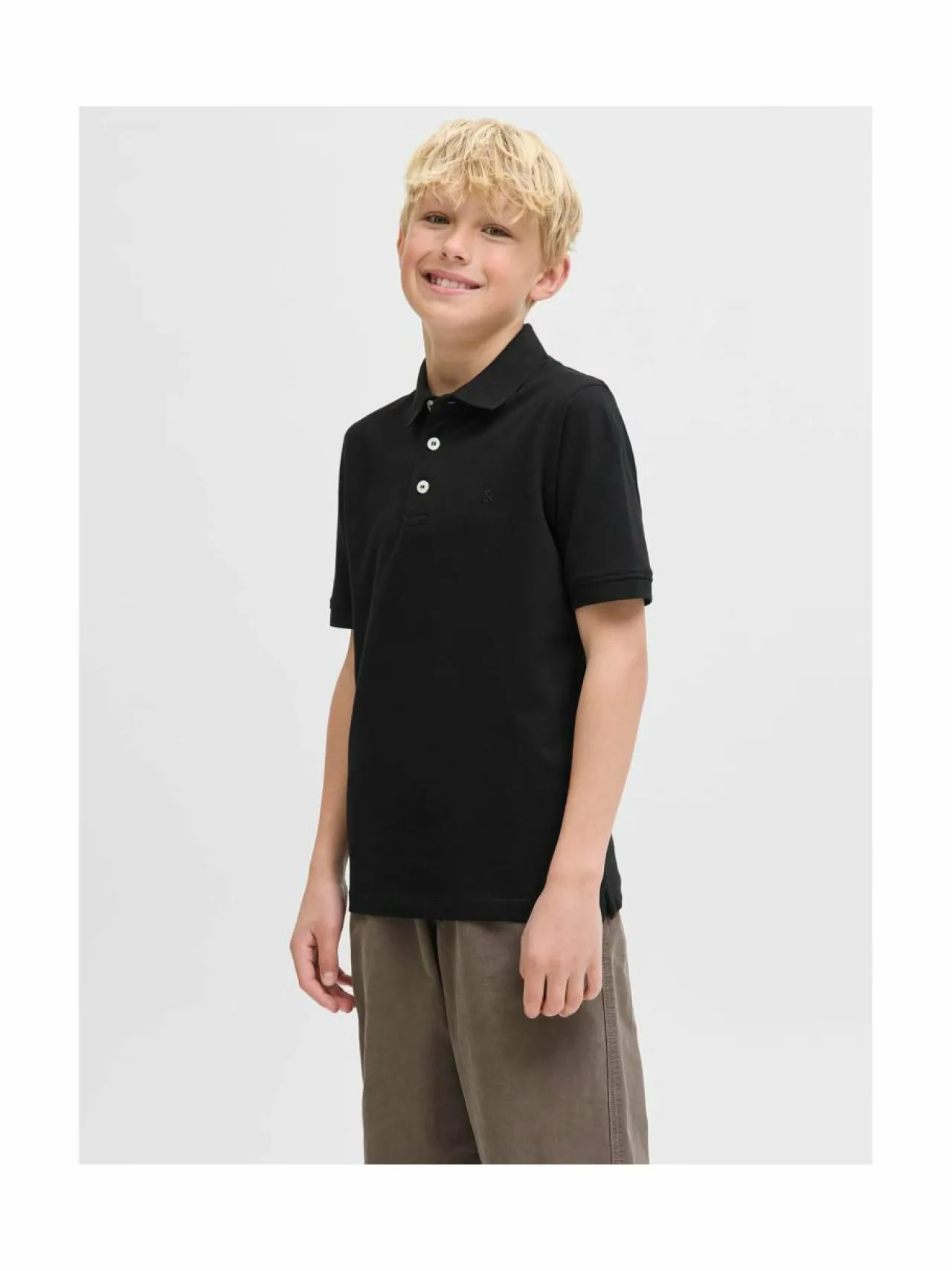 Pitkähihaiset Trikoopaidat|Pitkähihaiset Trikoopaidat<JACK & JONES junior JjePaulos Polo -pikeepaita BLACK DETAIL:TONAL/BLACK/SLIM