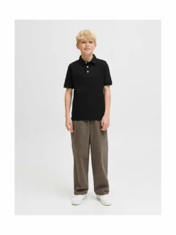 Pitkähihaiset Trikoopaidat|Pitkähihaiset Trikoopaidat<JACK & JONES junior JjePaulos Polo -pikeepaita BLACK DETAIL:TONAL/BLACK/SLIM