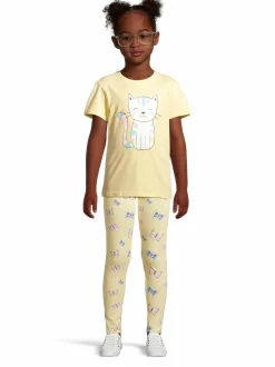 Collegehousut & Leggingsit<Bogi Johanna-leggingsit SUNRISE YELLOW AOP