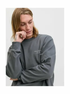 Neuleet<Jack & Jones JprBlachad Branding -collegepaita VOLCANIC ASH