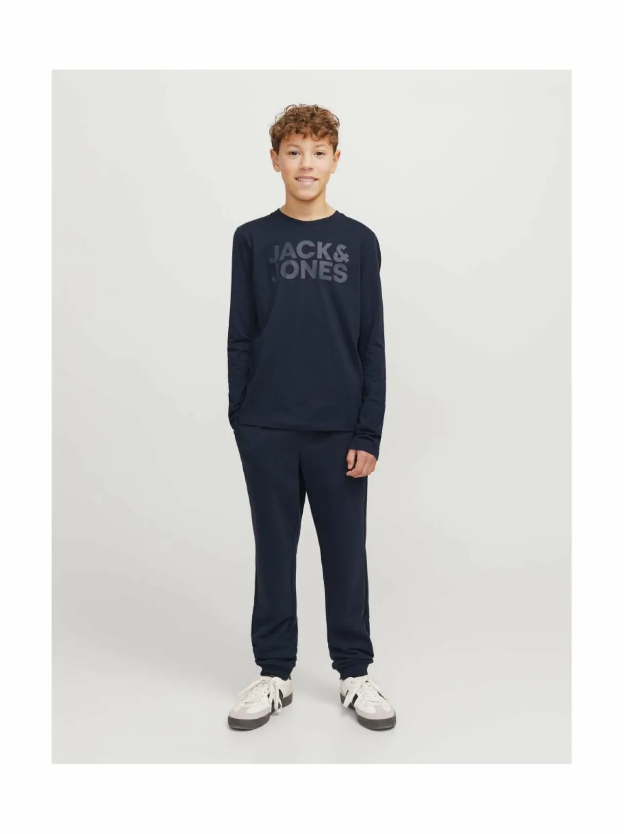 Collegehousut & Leggingsit<JACK & JONES junior JpstGordon JJNewSoft -collegehousut NAVY BLAZER PRINT:TONAL