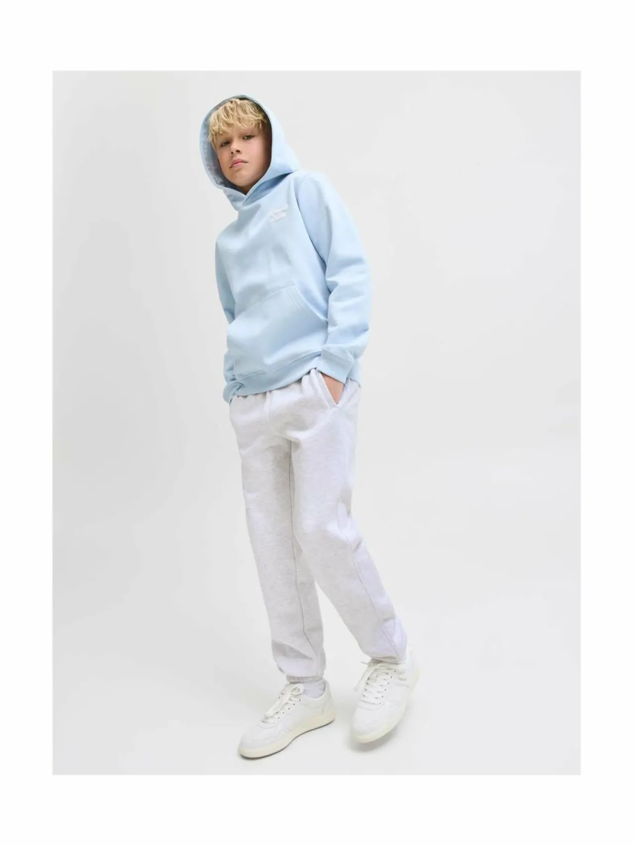 Housut & Jumpsuitit|Housut<JACK & JONES junior JpstKane Urban Edge -collegehousut WHITE MELANGE