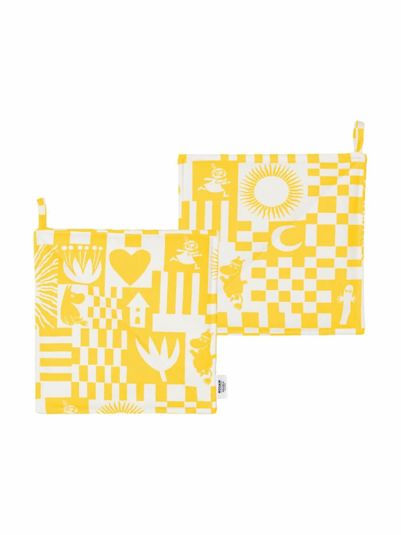 Keittiö- & Kattaustekstiilit<Moomin Arabia Juhlat-patalaput 22 x 22 cm, 2 kpl YELLOW
