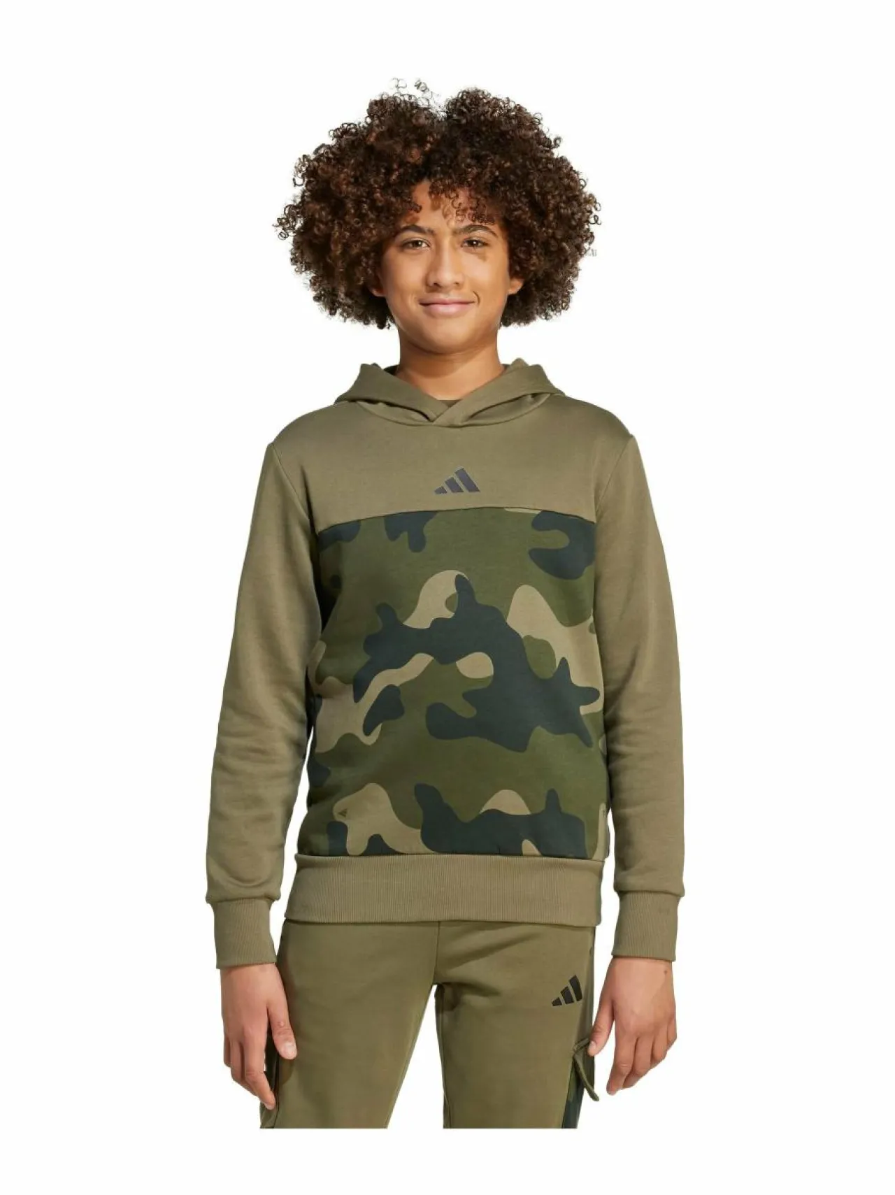 Colleget & Hupparit<adidas Sportswear Junior Camo -huppari JW2467 OLISTR/BLACK