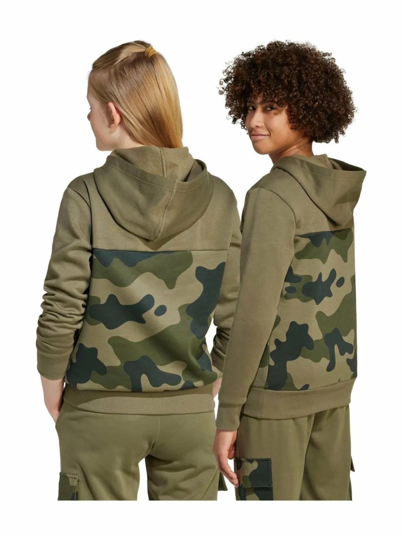 Colleget & Hupparit<adidas Sportswear Junior Camo -huppari JW2467 OLISTR/BLACK