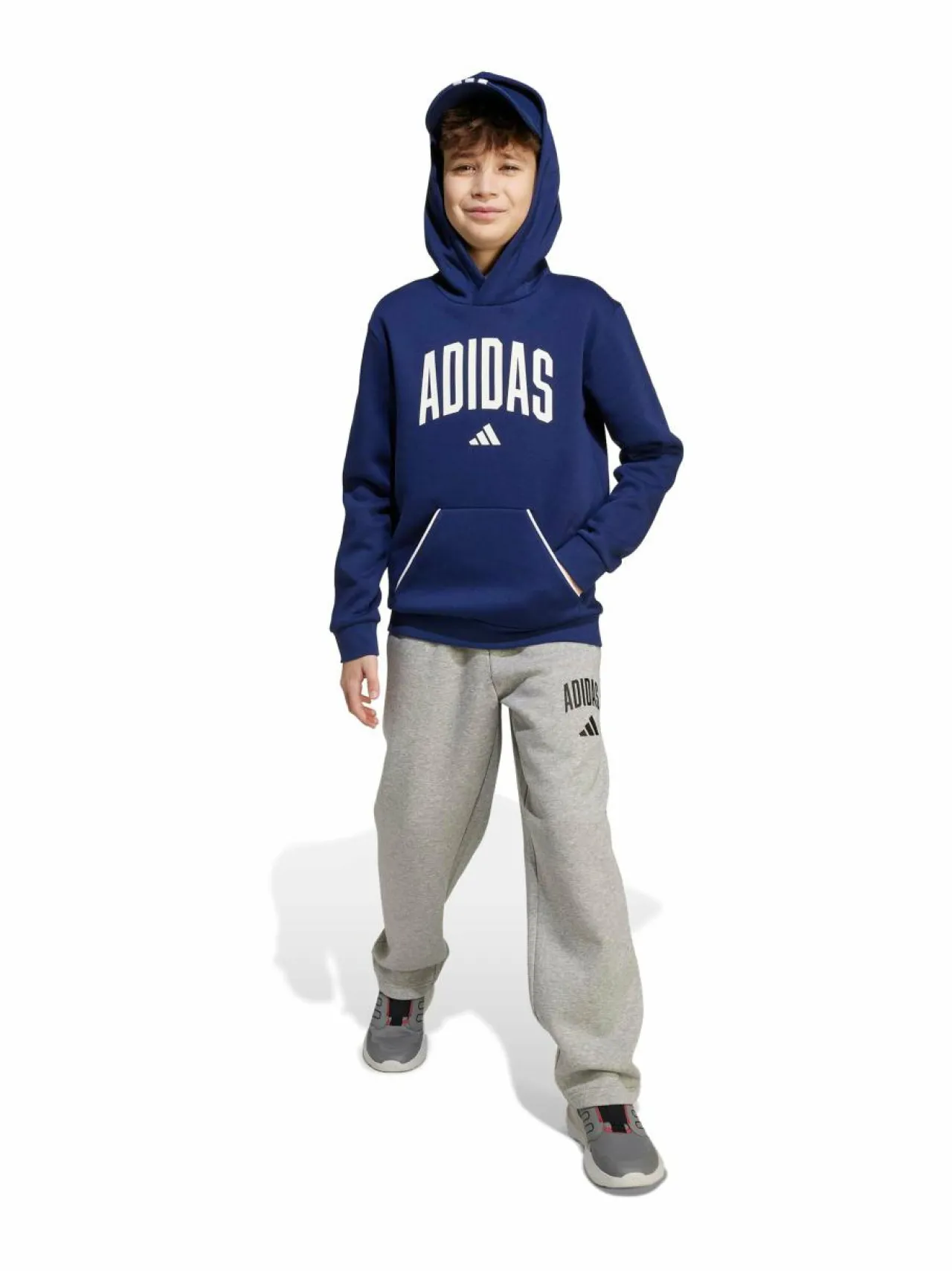 Housut & Jumpsuitit<adidas Sportswear Junior Fleece -collegehousut JW2386 MGREYH/BLACK