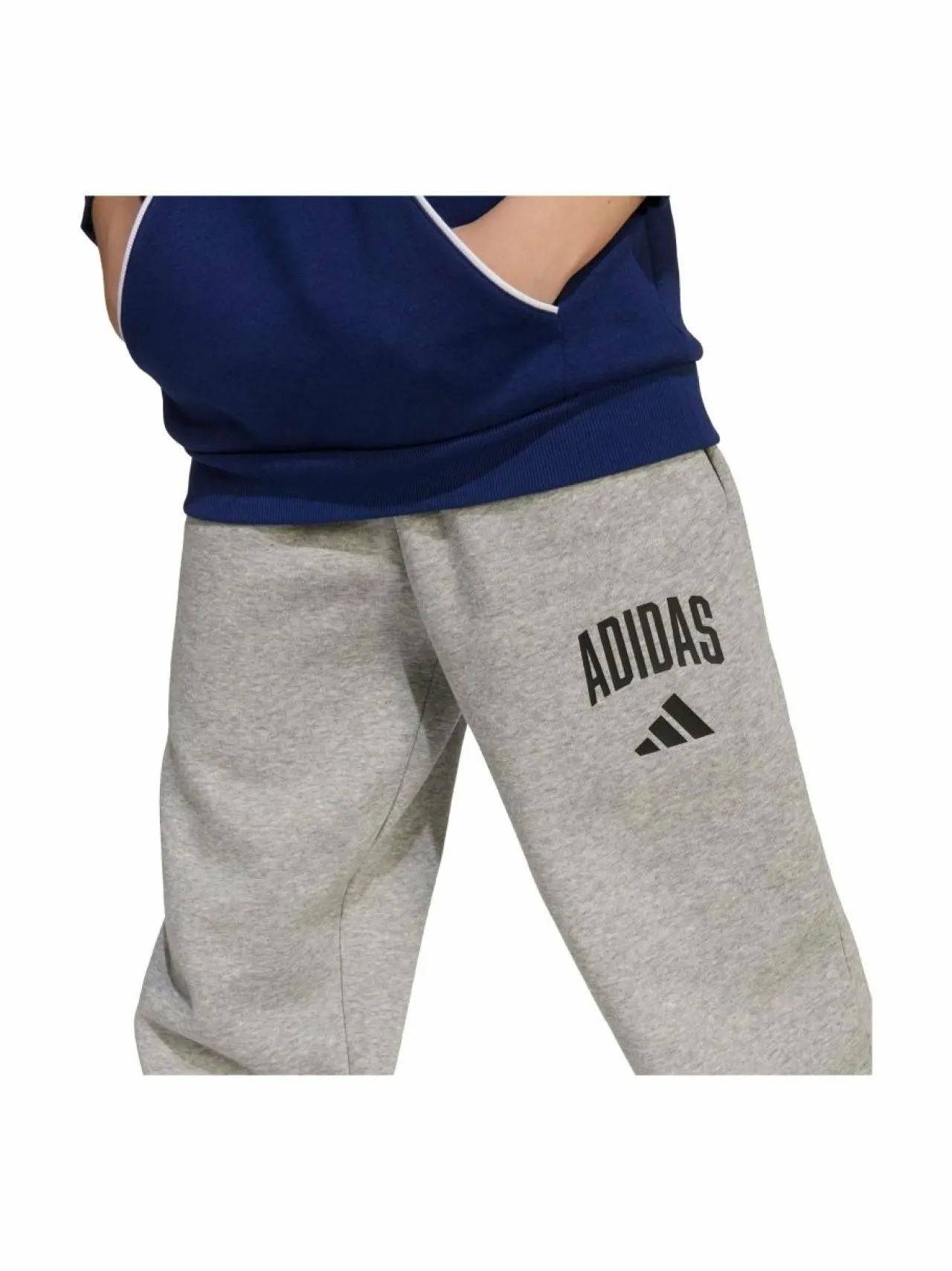 Housut & Jumpsuitit<adidas Sportswear Junior Fleece -collegehousut JW2386 MGREYH/BLACK