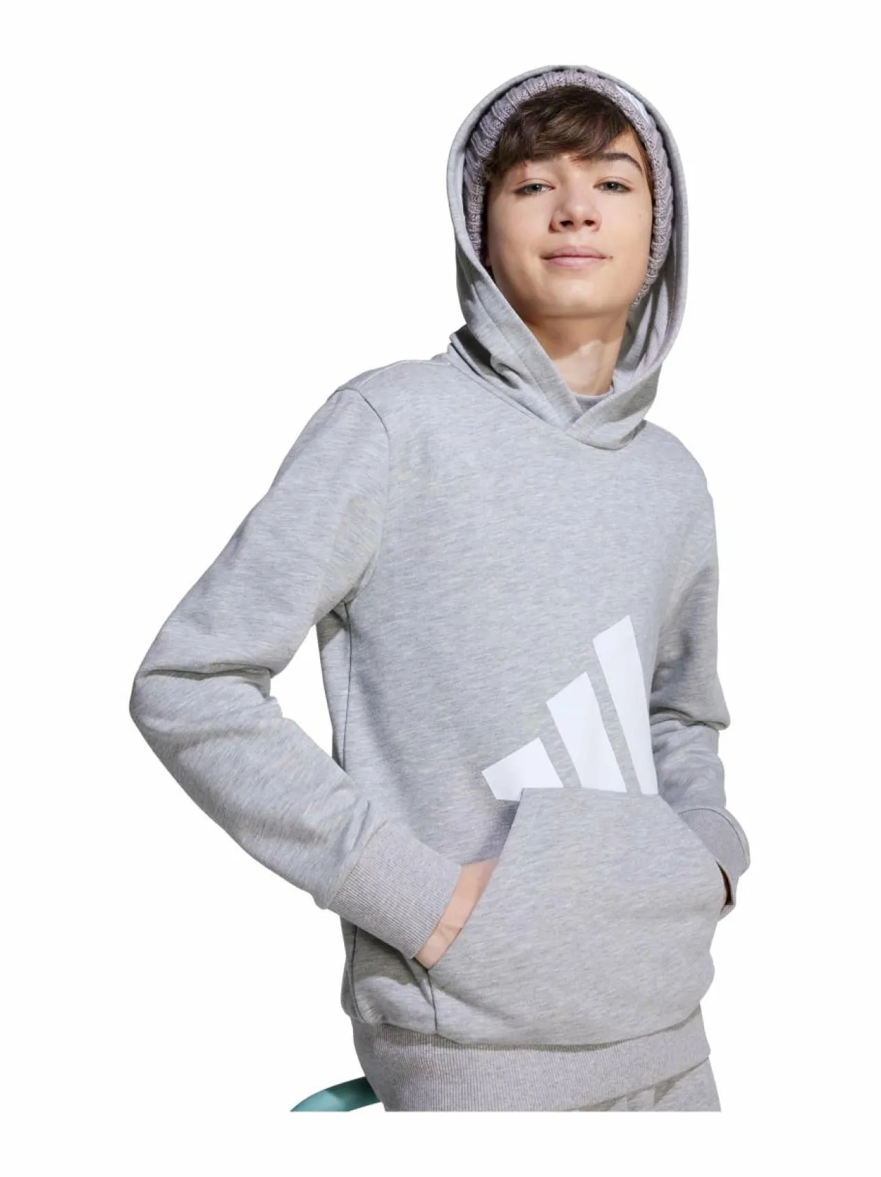 Colleget & Hupparit<adidas Sportswear Junior Logo BL FT HD 280 -huppari JV9900 MGREYH/WHITE