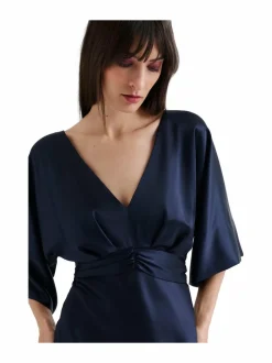 Mekot<Malina Juno-satiinimekko DARK BLUE