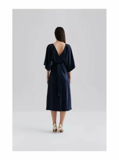 Mekot<Malina Juno-satiinimekko DARK BLUE