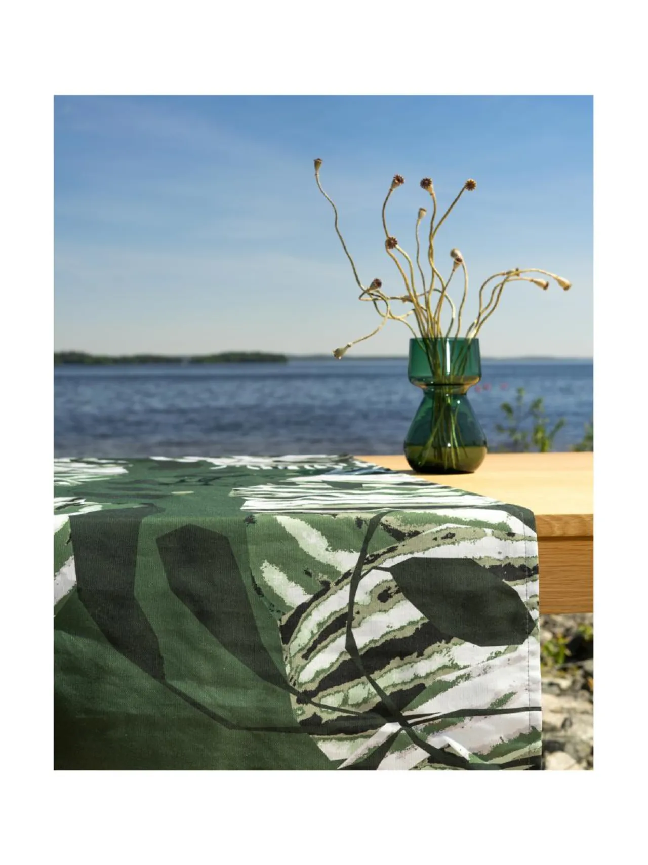 Keittiö- & Kattaustekstiilit<Vilpola Kaitaliina Sunnuntai 45 x 150 cm VIHREÄ