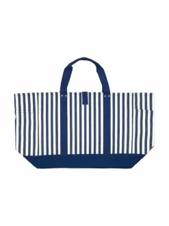 Käsilaukut<Lexington Kalanruotokankainen rantalaukku 596 DK BLUE/WHITE STRIPE