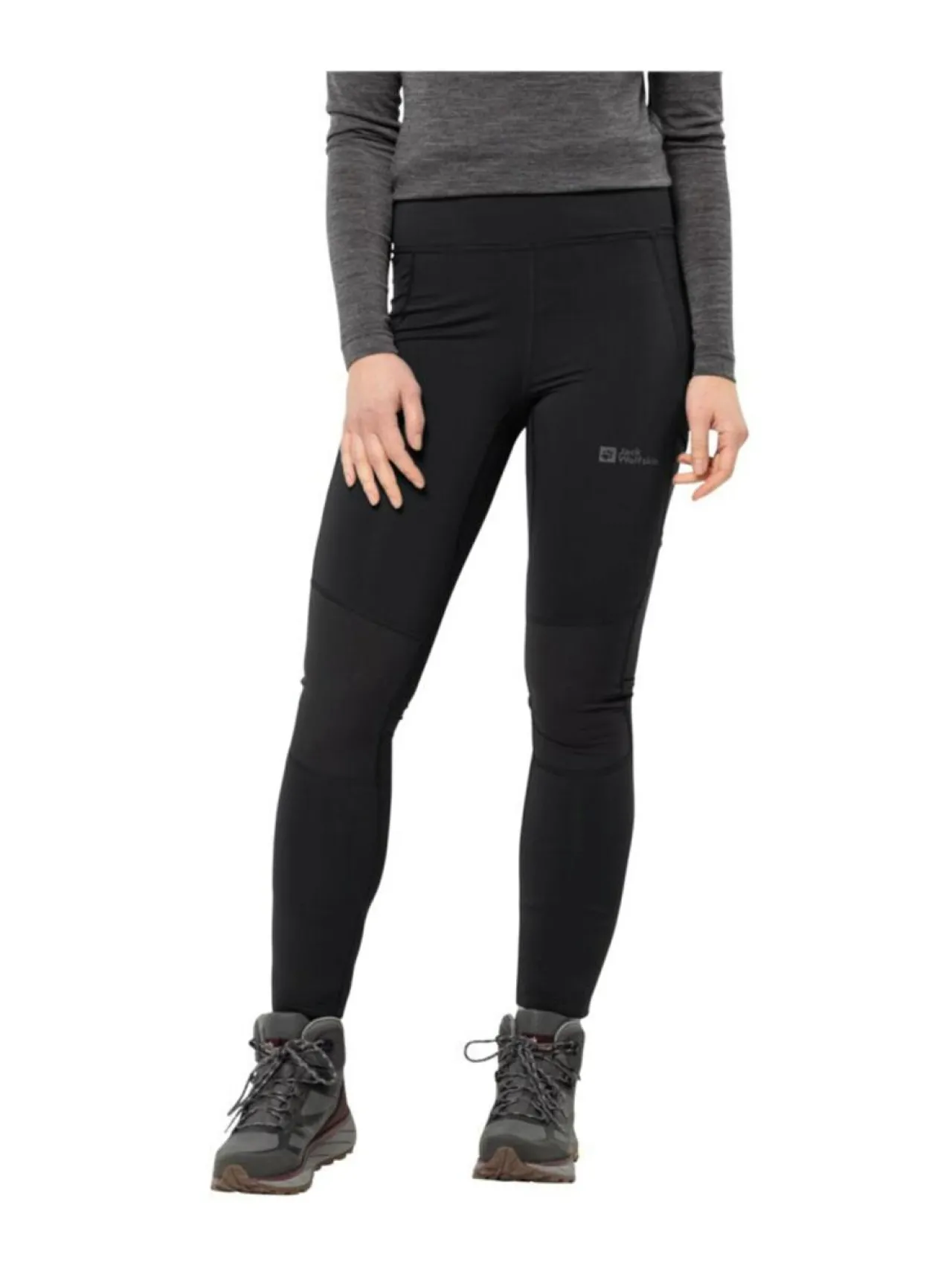 Urheiluhousut & Treenitrikoot<Jack Wolfskin KAMMWEG TIGHTS W BLACK