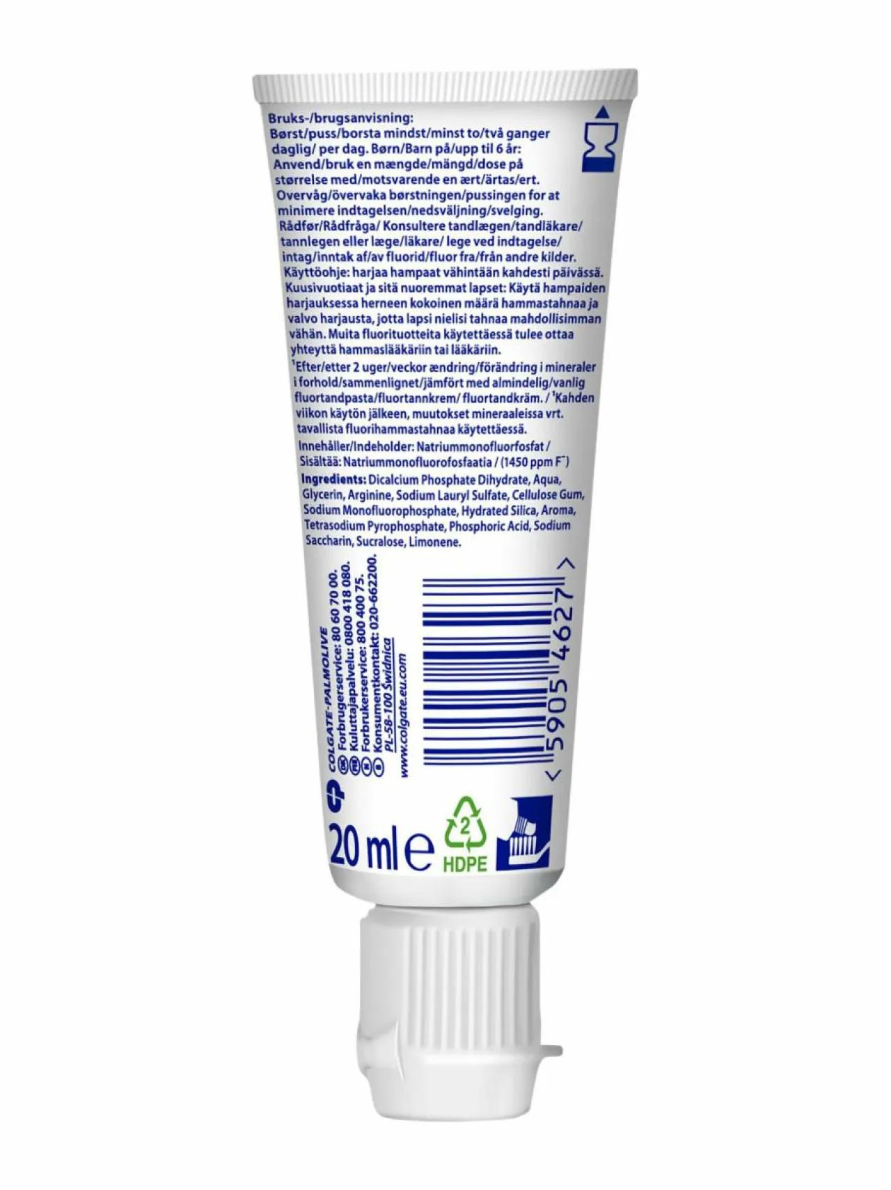 Hammastahnat<Colgate Karies Kontroll- matkakokoinen hammastahna 20 ml