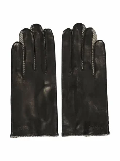 Käsineet<Sauso Kaspian-nahkakäsineet BLACK/TWEED