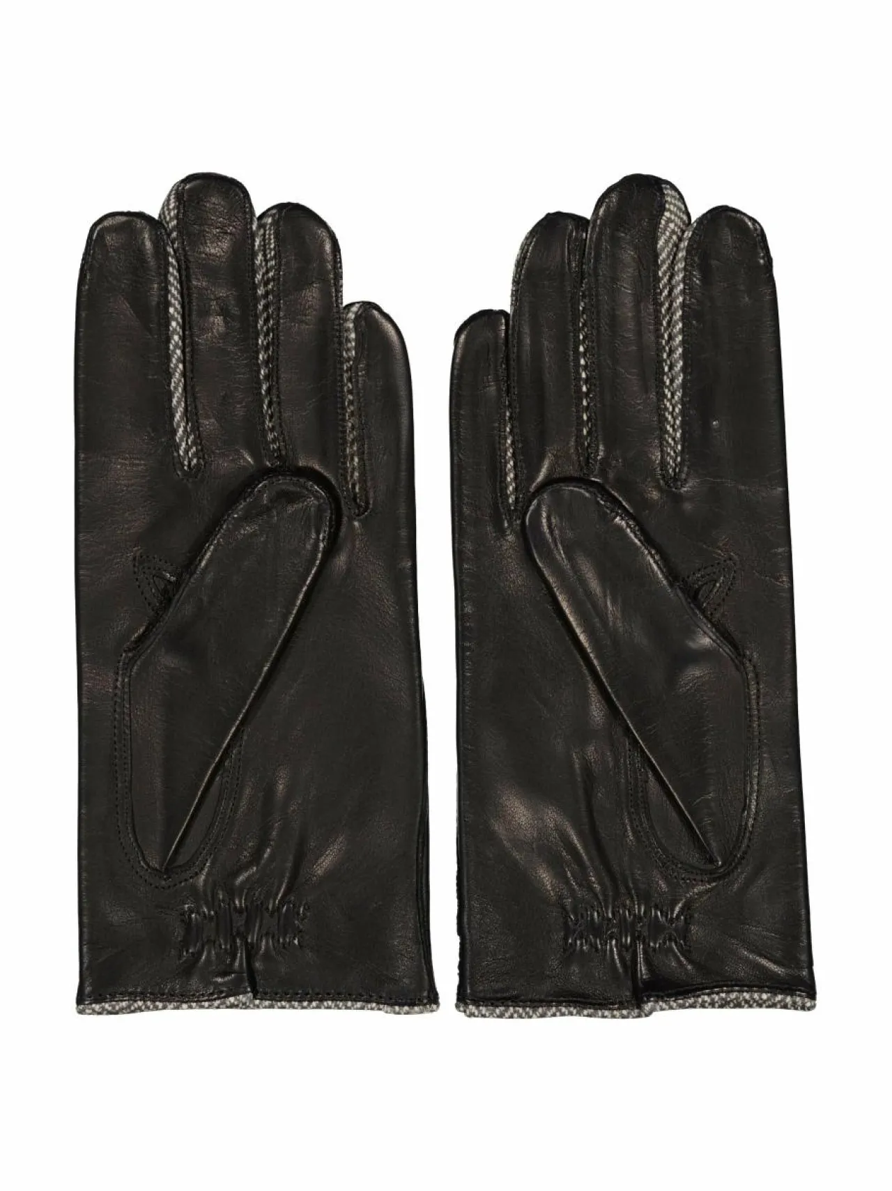 Käsineet<Sauso Kaspian-nahkakäsineet BLACK/TWEED