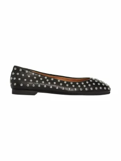 Avokkaat & Korkokengät<PAVEMENT Katie Studs -nahkaballerinat 020 BLACK