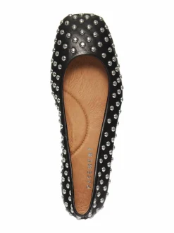 Avokkaat & Korkokengät<PAVEMENT Katie Studs -nahkaballerinat 020 BLACK