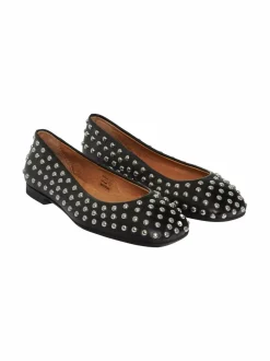 Avokkaat & Korkokengät<PAVEMENT Katie Studs -nahkaballerinat 020 BLACK