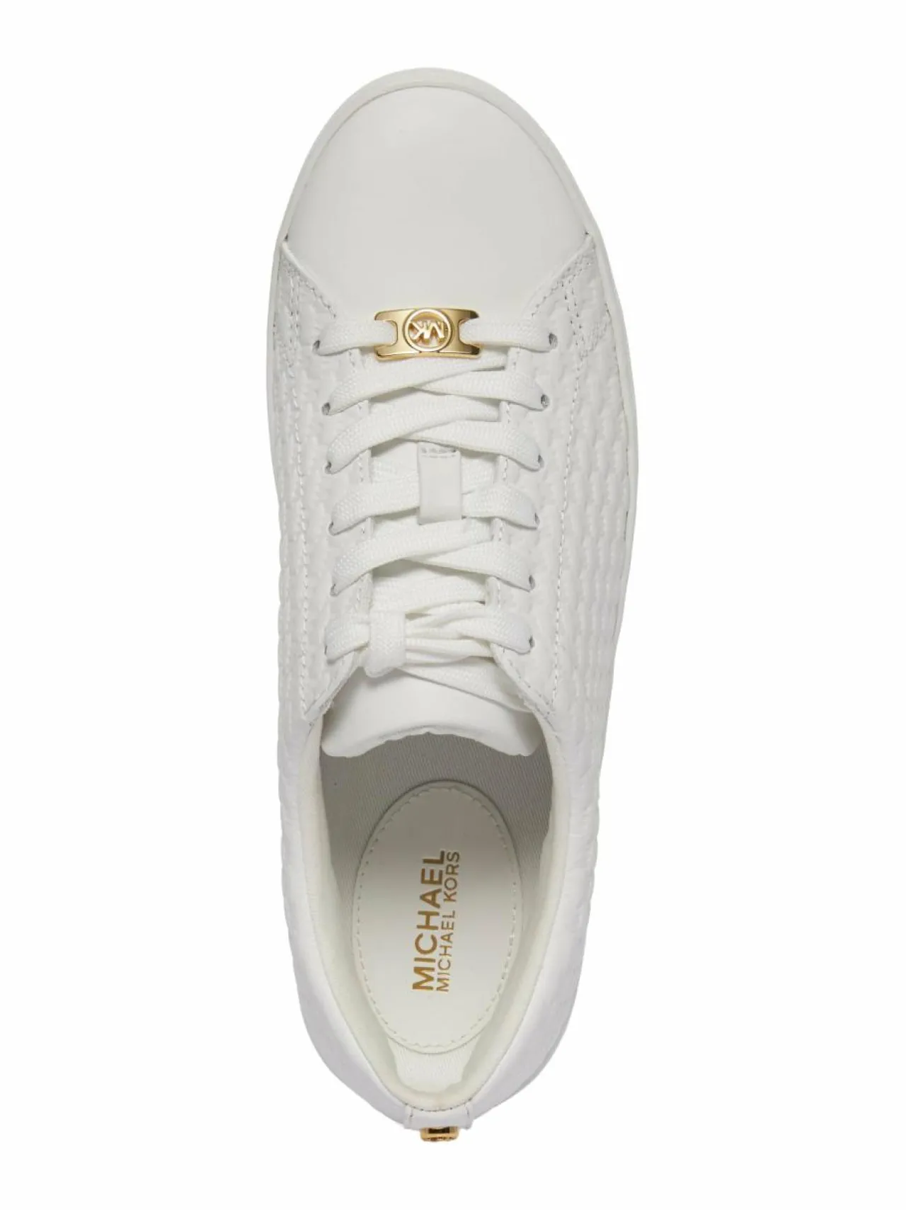 Urheilujalkineet|Tennarit & Sneakerit<Michael Michael Kors Keaton Lace Up -nahkasneakerit 085 OPTIC WHITE