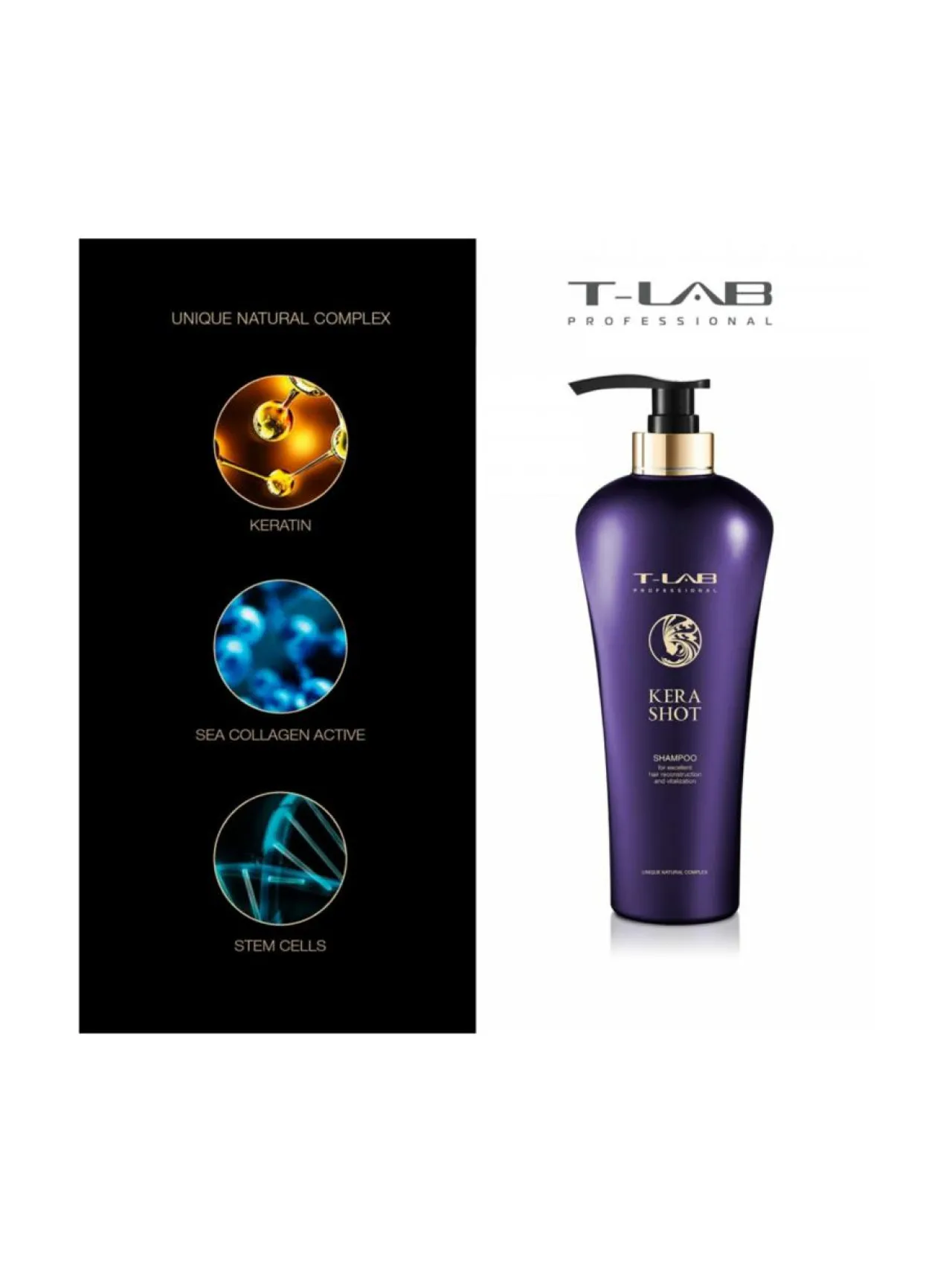 T-LAB Professional Kera Shot Shampoo -shampoo käsitellyille hiuksille 250ml^ Hiustenhoito