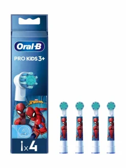 Hampaidenhoito<Oral-B Kids 3+ Spiderman -hammaspäät 4-pack WHITE/BLUE