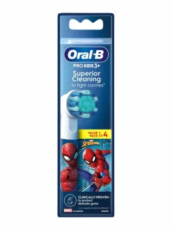 Hampaidenhoito<Oral-B Kids 3+ Spiderman -hammaspäät 4-pack WHITE/BLUE