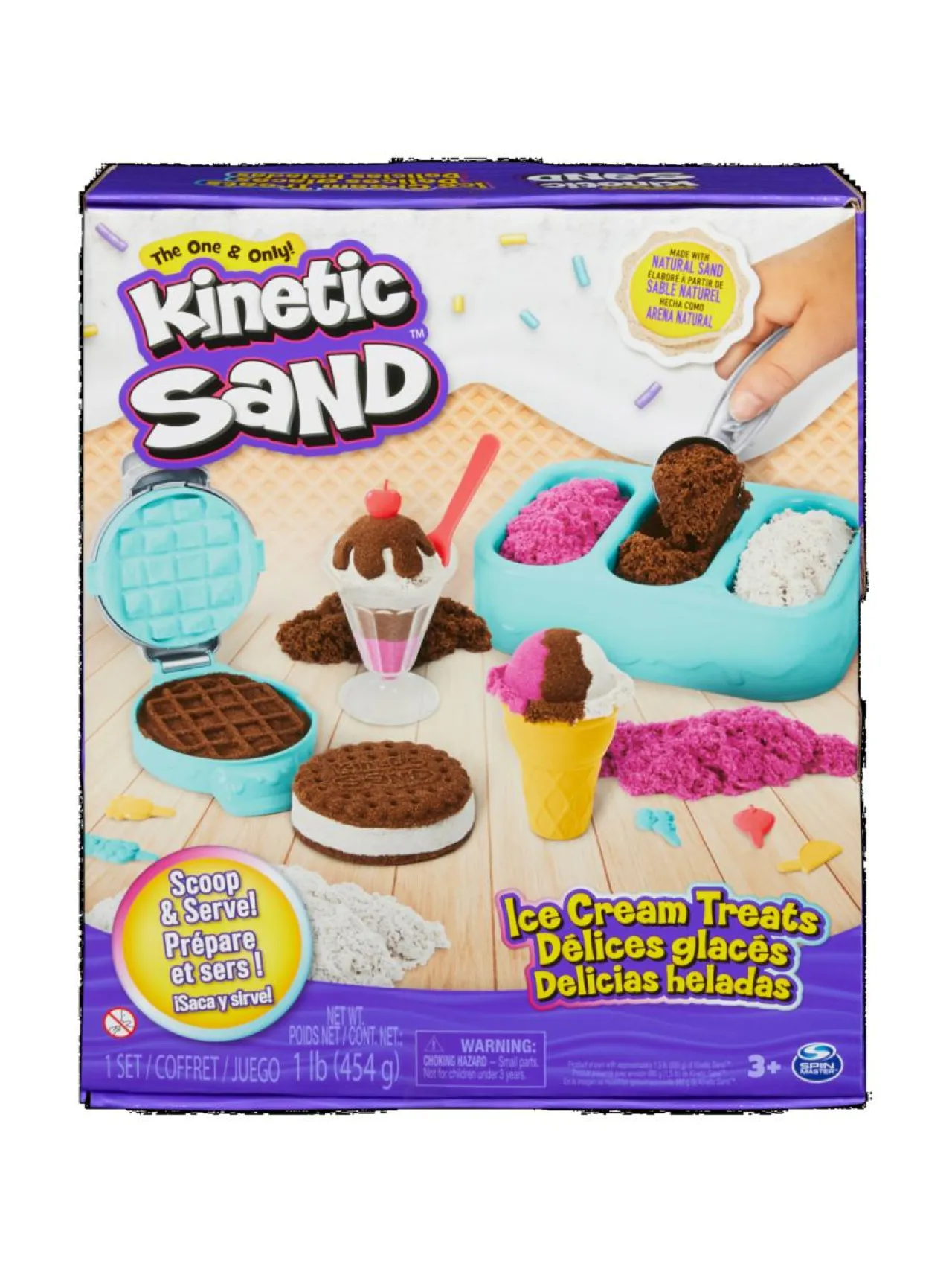 KINETIC SAND Leikkisetti Jäätelöherkut (hajustamaton)^ Luovuus & Oppiminen