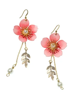 Korut<Upcycle with Jing Kirsikankukka Sakura Spring Drop Korvakorut PINKKI