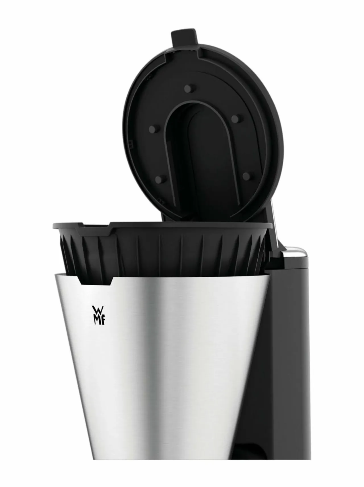 Kahvin- & Vedenkeittimet<WMF KITCHENminis® Aroma -5 kupin kahvinkeitin STEEL, BLACK