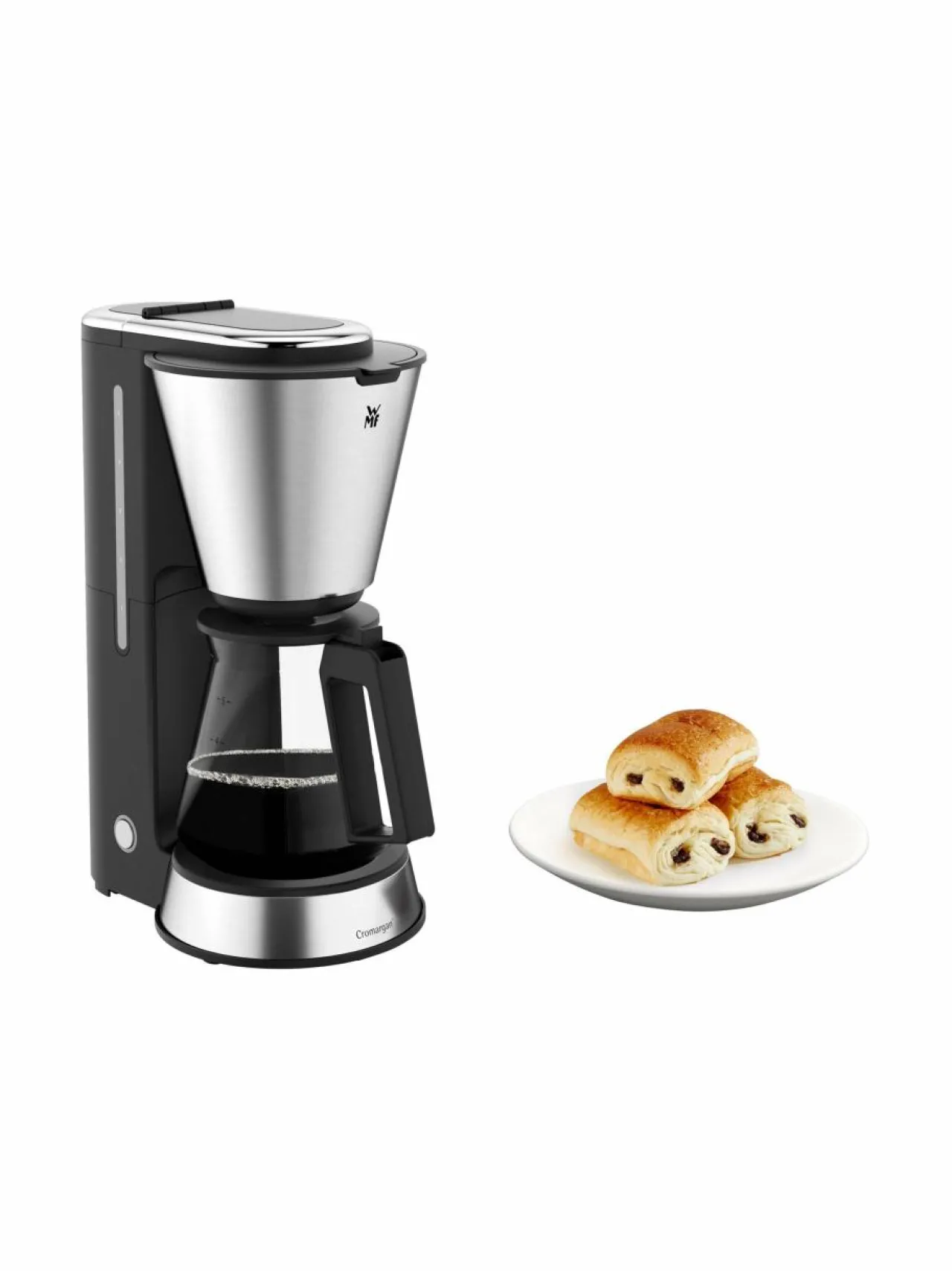 Kahvin- & Vedenkeittimet<WMF KITCHENminis® Aroma -5 kupin kahvinkeitin STEEL, BLACK