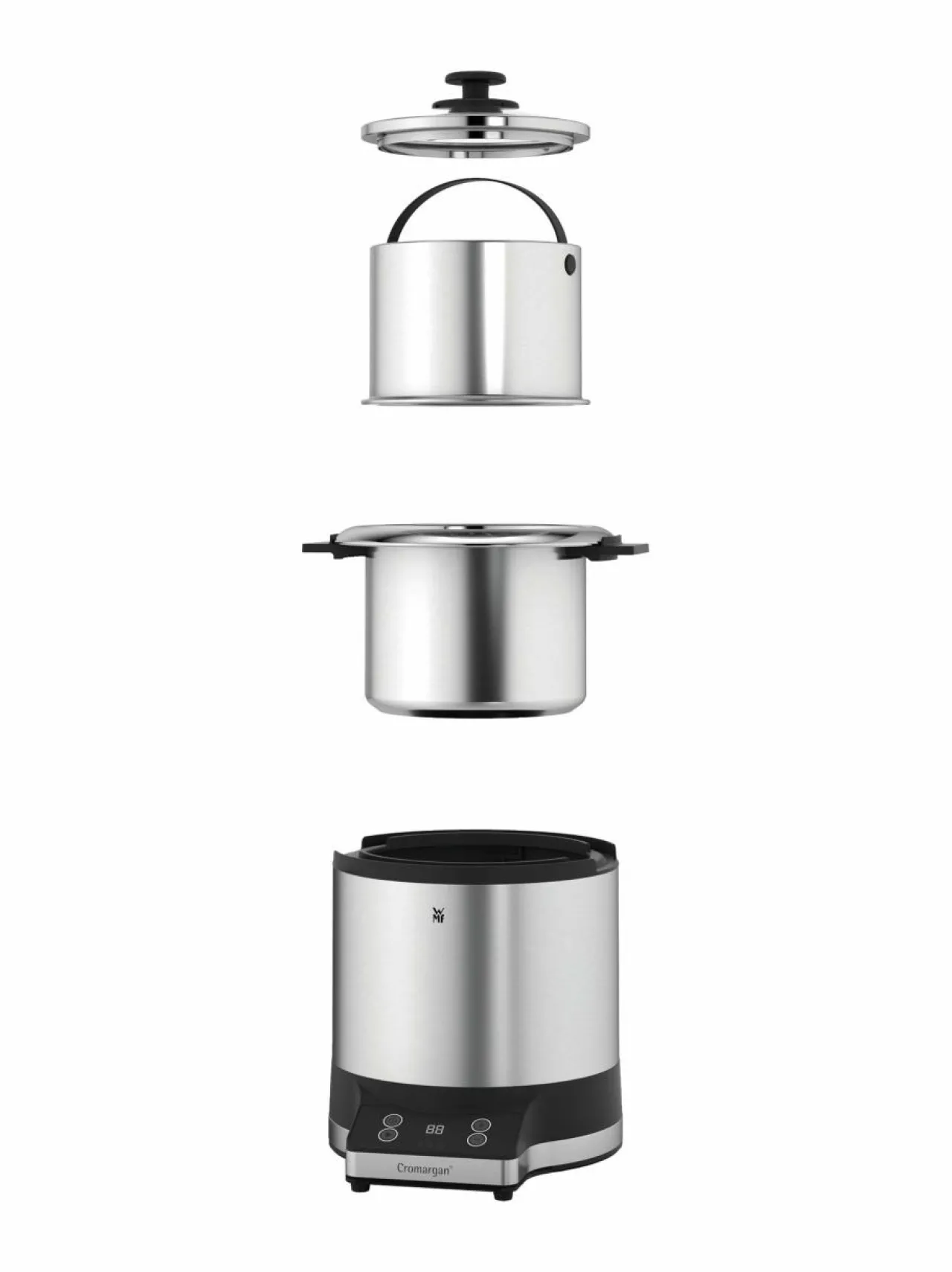 Muut Keittiölaitteet<WMF KitchenMinis® Rice Cooker With To-Go Lunch Box -riisinkeitin CROMARGAN STEEL