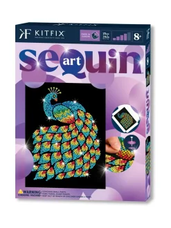 Luovuus & Oppiminen<KITFIX Paljettimaalaus Purple Riikinkukko