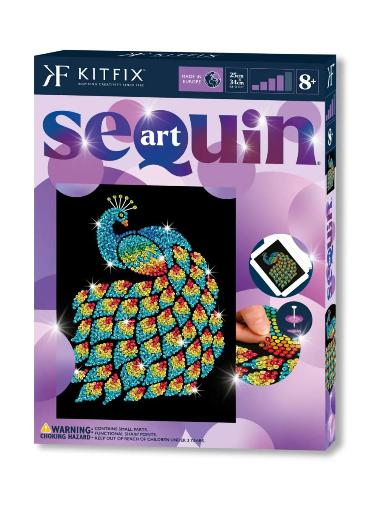 Luovuus & Oppiminen<KITFIX Paljettimaalaus Purple Riikinkukko