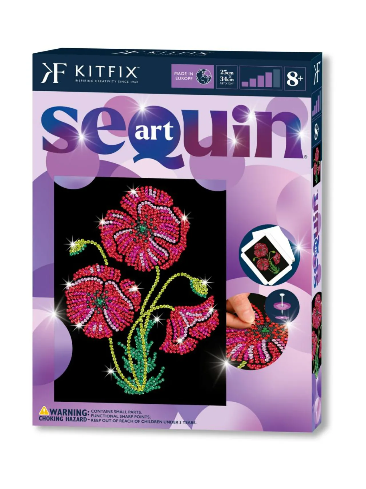 Luovuus & Oppiminen<KITFIX Paljettimaalaus Purple Unikot