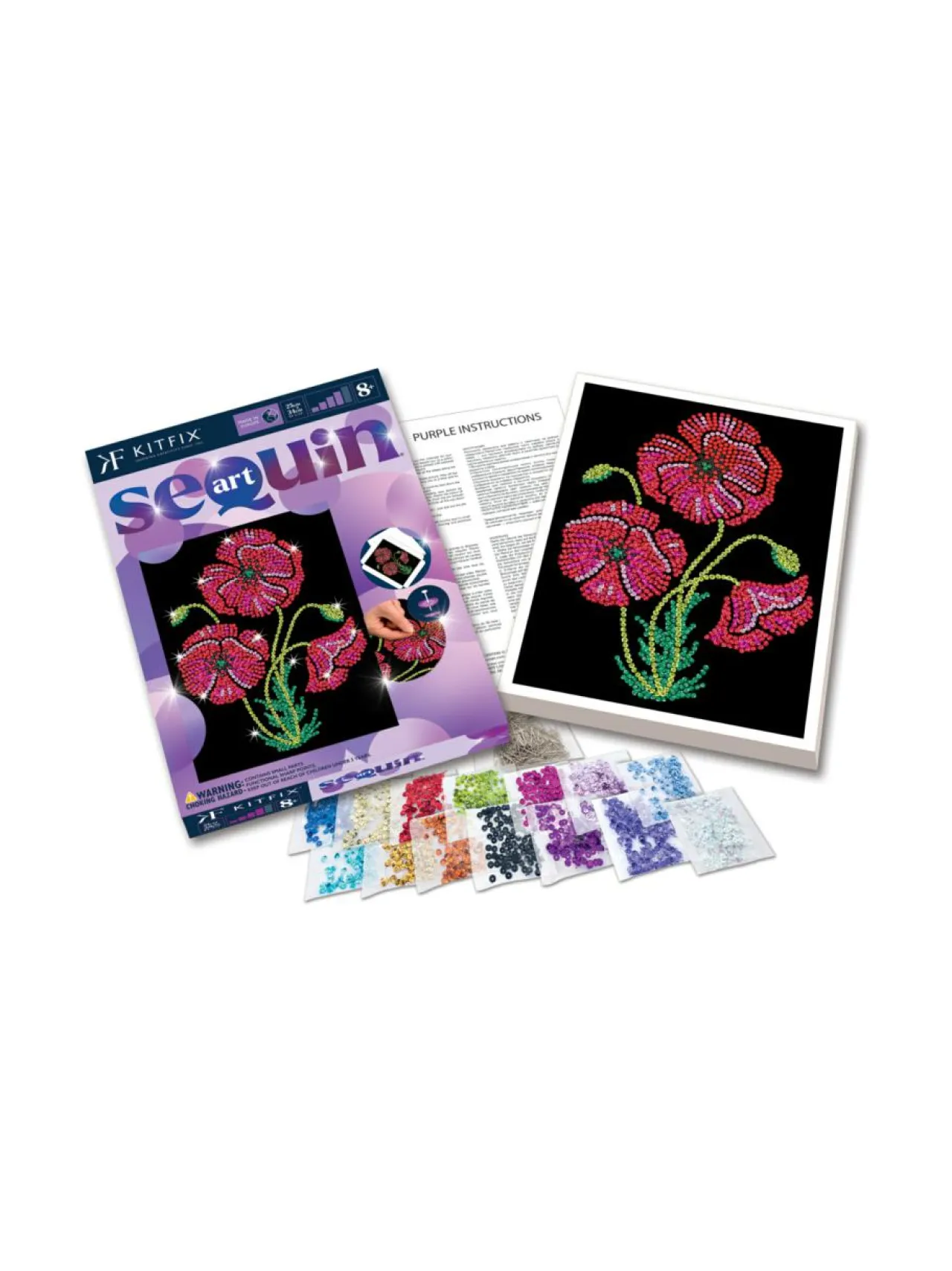 Luovuus & Oppiminen<KITFIX Paljettimaalaus Purple Unikot