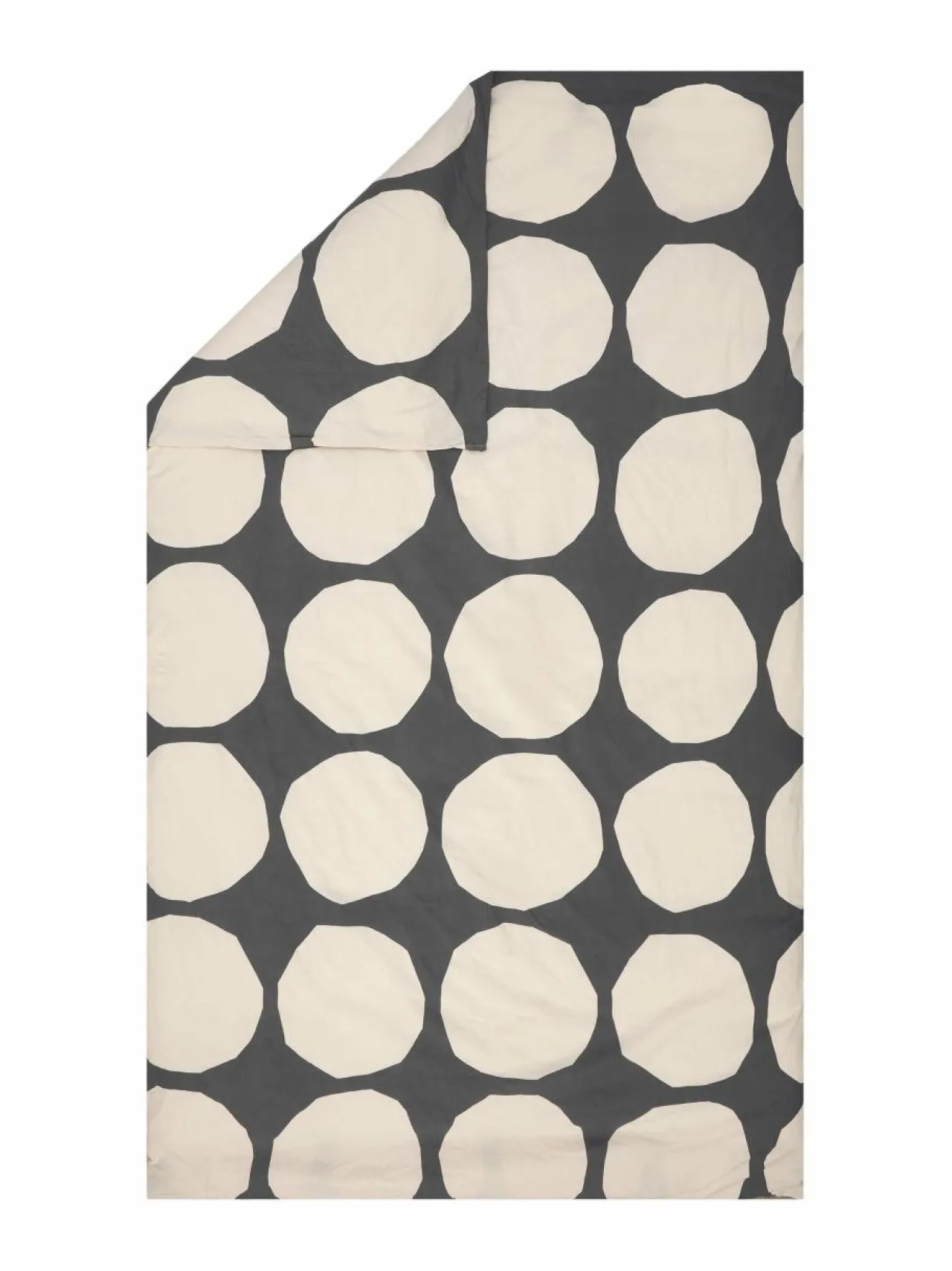 Liinavaatteet<Marimekko Kivet-pussilakana 910 CHARCOAL, OFF WHITE