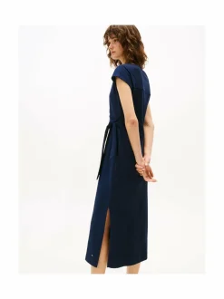Mekot<Tommy Hilfiger Knot Boat Neck -midimekko C1G DARK NIGHT NAVY