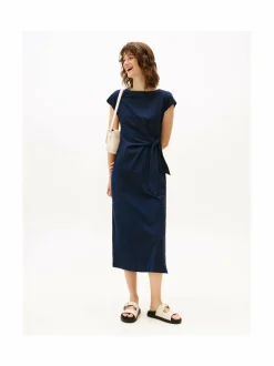 Mekot<Tommy Hilfiger Knot Boat Neck -midimekko C1G DARK NIGHT NAVY