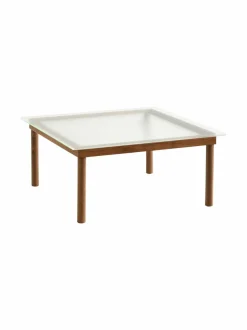 Pöydät<HAY Kofi-pöytä WALNUT / CLEAR REEDED GLASS