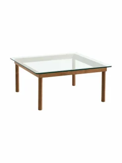 Pöydät<HAY Kofi-sohvapöytä, 80 x 80 cm WALNUT / CLEAR GLASS