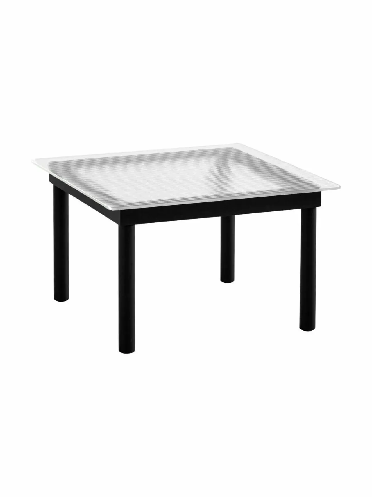 Pöydät<HAY Kofi-sohvapöytä, 60 x 60 cm BLACK / CLEAR REEDED GLASS