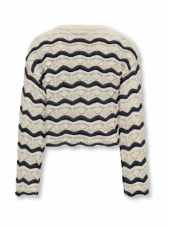 KIDS ONLY KogDonna O-neck -raidallinen struktuurineule^ Neuleet|Neuleet