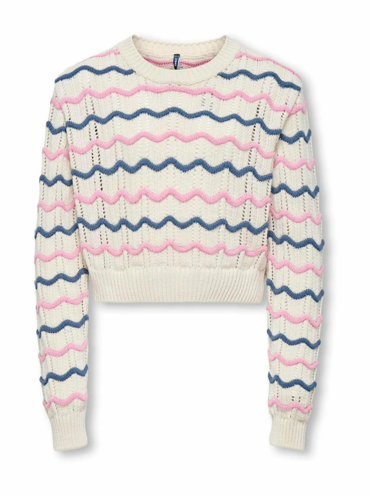 Neuleet|Neuleet<KIDS ONLY Kogstia -neule TOFU STRIPES:SEA PINK/VINTAGE INDIGO