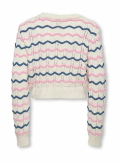 Neuleet|Neuleet<KIDS ONLY Kogstia -neule TOFU STRIPES:SEA PINK/VINTAGE INDIGO