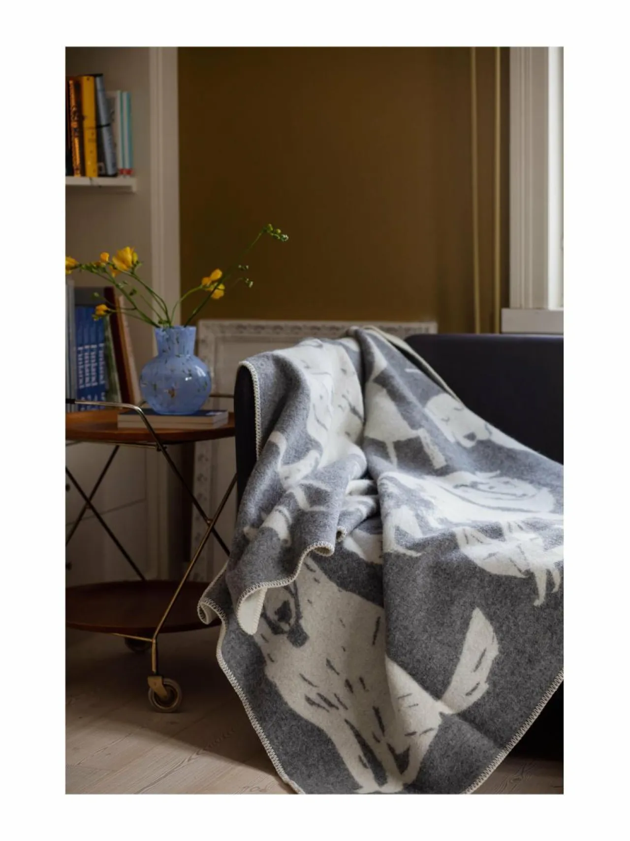 Huovat & Päiväpeitot<Lapuan Kankurit Koirapuisto-villahuopa, 130 x 180 cm 1 GREY-WHITE