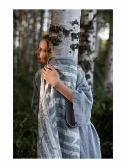 Kylpyhuonetekstiilit<Lapuan Kankurit Koivu-pellavapyyhe 95 x 150 cm 9 WHITE-GREY