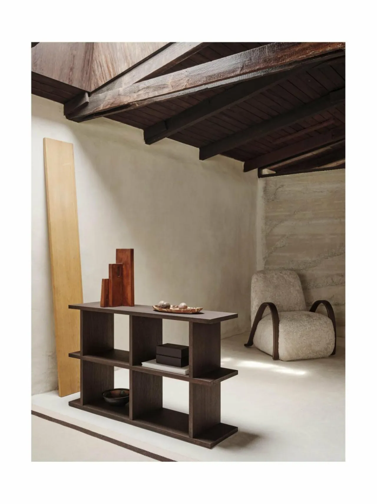 Hyllyt & Kaapit<Ferm Living Kona-hylly 122,5 x 30 x 32,2 cm DARK STAINED